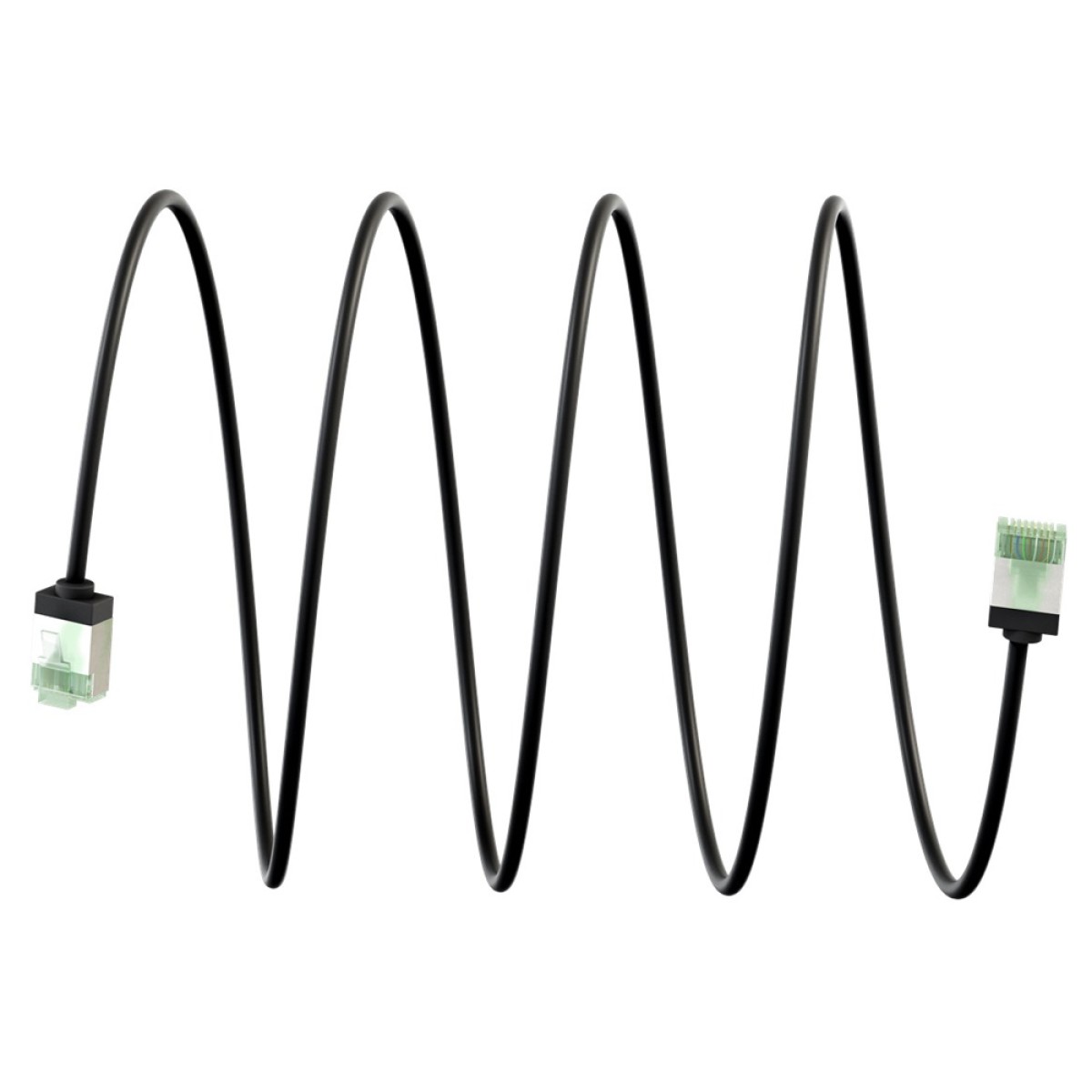 GOOBAY καλώδιο δικτύου 74353, CAT 8.1 U/FTP, ultra slim, copper, 40Gbps, 1m, μαύρο