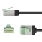 GOOBAY καλώδιο δικτύου 74355, CAT 8.1 U/FTP, ultra slim, copper, 40Gbps, 3m, μαύρο