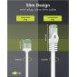GOOBAY καλώδιο δικτύου 74359, CAT 8.1 U/FTP, ultra slim, copper, 40Gbps, 0.50m, λευκό