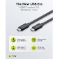 GOOBAY καλώδιο USB-C 74376, USB4, 240W, 80Gbps, 16K/60Hz, 1.2m, μαύρο