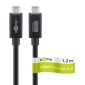 GOOBAY καλώδιο USB-C 74376, USB4, 240W, 80Gbps, 16K/60Hz, 1.2m, μαύρο