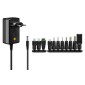 GOOBAY επιτοίχιος φορτιστής 74436, 5V-15V, 36W, 12 tips