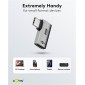 GOOBAY αντάπτορας USB-C 74441, γωνιακός 90°, USB4, 240W, 40Gbps, 8K, γκρι