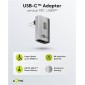 GOOBAY αντάπτορας USB-C 74442, γωνιακός 90°, USB4, 240W, 40Gbps, 8K, γκρι