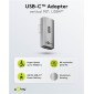GOOBAY αντάπτορας USB-C 74443, γωνιακός 90°, USB4, 240W, 40Gbps, 8K, γκρι
