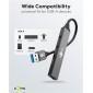 GOOBAY USB hub 74456, 4x θυρών, USB 3.2, 5Gbps, USB σύνδεση, γκρι
