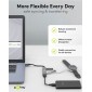 GOOBAY USB hub 74456, 4x θυρών, USB 3.2, 5Gbps, USB σύνδεση, γκρι