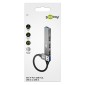 GOOBAY USB hub 74456, 4x θυρών, USB 3.2, 5Gbps, USB σύνδεση, γκρι