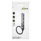 GOOBAY USB hub 74457, 4x θυρών, USB 3.2, 5Gbps, USB-C σύνδεση, γκρι