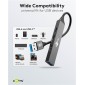 GOOBAY USB hub 74458, 4x θυρών, USB 3.2, 5Gbps, USB σύνδεση, γκρι