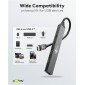 GOOBAY USB hub 74460, 5x θυρών, USB 3.2, 5Gbps, 100W, USB-C σύνδεση, γκρι