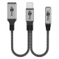 GOOBAY αντάπτορας USB-C σε 3.5mm & USB-C 74524, 60W, 480Mbps, γκρι