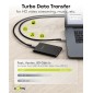 GOOBAY καλώδιο USB-C 74776, USB4, 240W, 80Gbps, 16K/60Hz, 1.5m, μαύρο