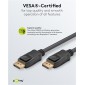 GOOBAY καλώδιο DisplayPort 74777, VESA Certified, 8K/60Hz, 32.4 Gbps, 1m, μαύρο