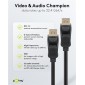 GOOBAY καλώδιο DisplayPort 74777, VESA Certified, 8K/60Hz, 32.4 Gbps, 1m, μαύρο