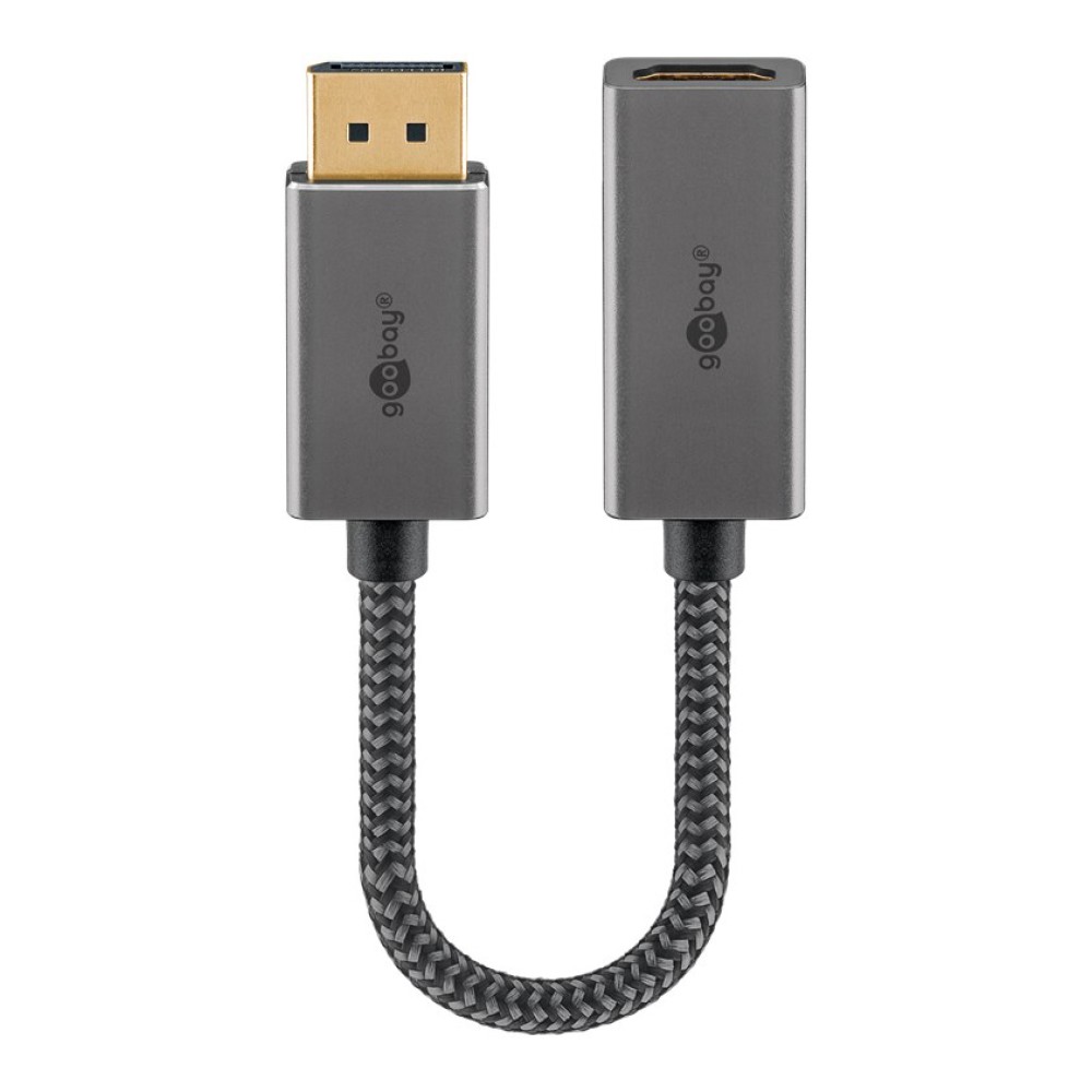 GOOBAY αντάπτορας DisplayPort σε HDMI 75271, 4K/60Hz, 0.2m, γκρι