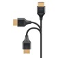 GOOBAY καλώδιο HDMI 75292 με Ethernet, slim, 4K/60Hz, 18 Gbps, 0.5m, μαύρο