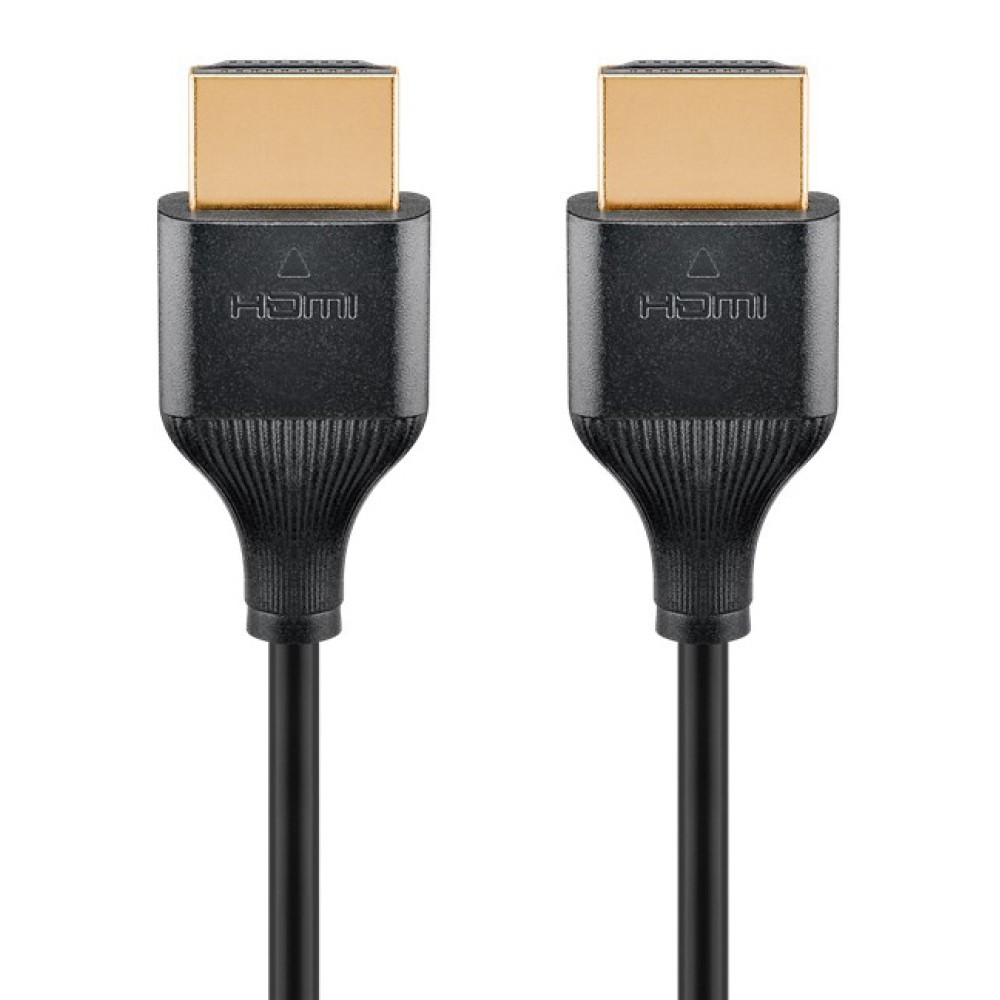 GOOBAY καλώδιο HDMI 75294 με Ethernet, slim, 4K/60Hz, 18 Gbps, 2m, μαύρο