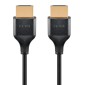 GOOBAY καλώδιο HDMI 75294 με Ethernet, slim, 4K/60Hz, 18 Gbps, 2m, μαύρο
