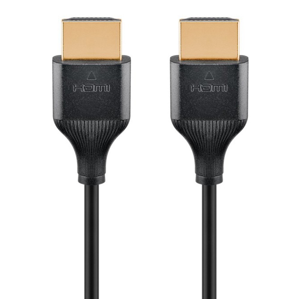 GOOBAY καλώδιο HDMI 75297 με Ethernet, slim, 8K/60Hz, 48 Gbps, 0.5m, μαύρο