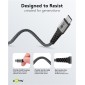 GOOBAY καλώδιο USB-C σε 2x USB-C 75739, 60W, 480Mbps, 1.5m, γκρι