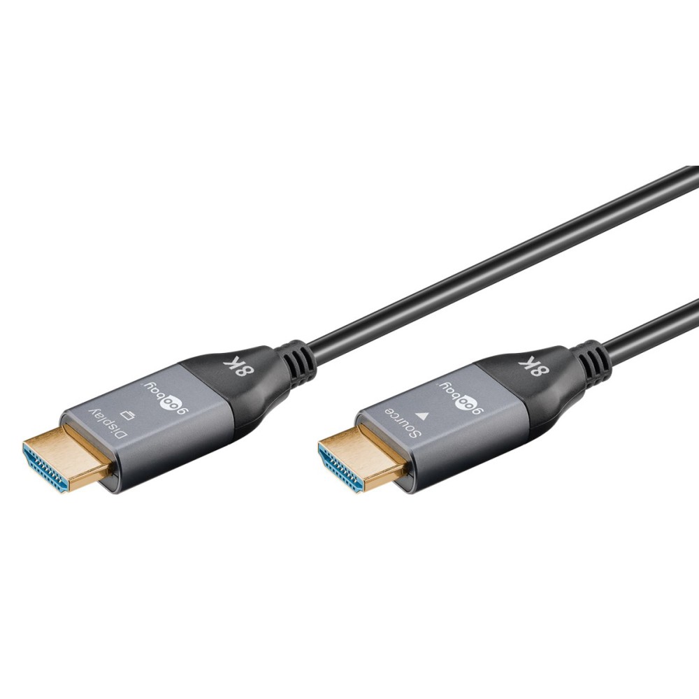 GOOBAY καλώδιο HDMI 2.1 76274 με Ethernet, AOC, 8K/60Hz, 48 Gbps, 10m, μαύρο