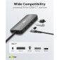 GOOBAY USB hub 76565, 4x θυρών, USB 3.2, 10Gbps, USB-C σύνδεση, γκρι