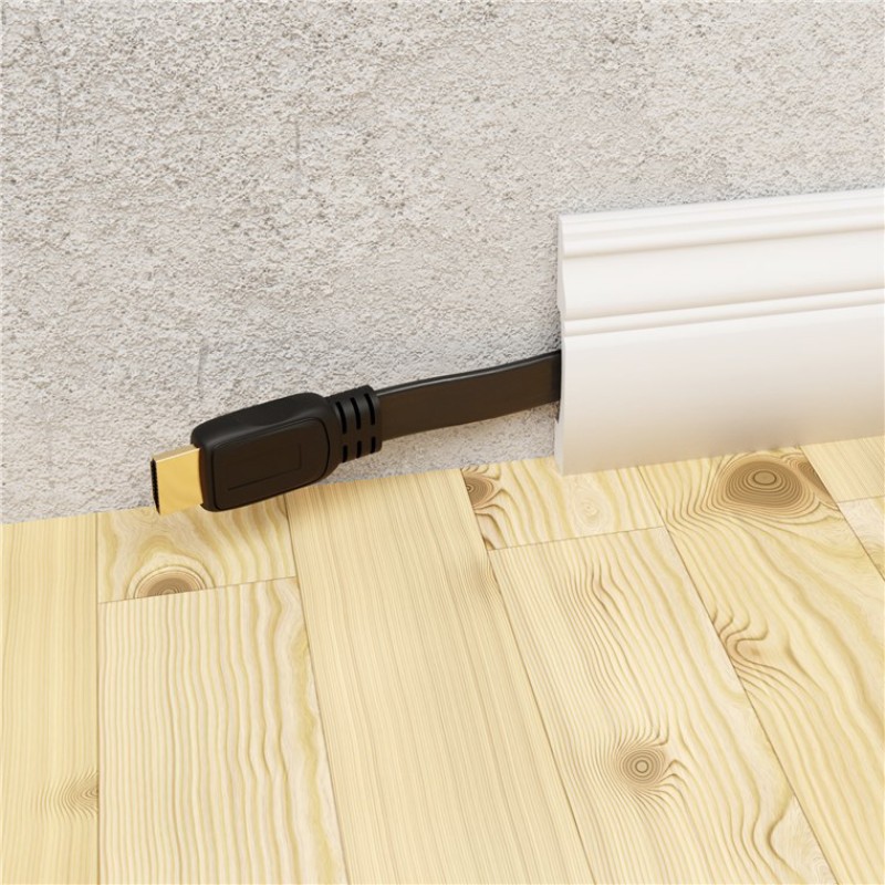 GOOBAY καλώδιο HDMI 77134 με Ethernet, flat, 8K/60Hz, 48 Gbps, 1.5m, μαύρο
