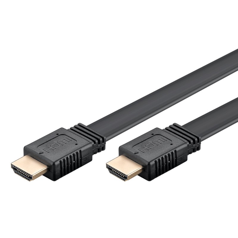 GOOBAY καλώδιο HDMI 77134 με Ethernet, flat, 8K/60Hz, 48 Gbps, 1.5m, μαύρο
