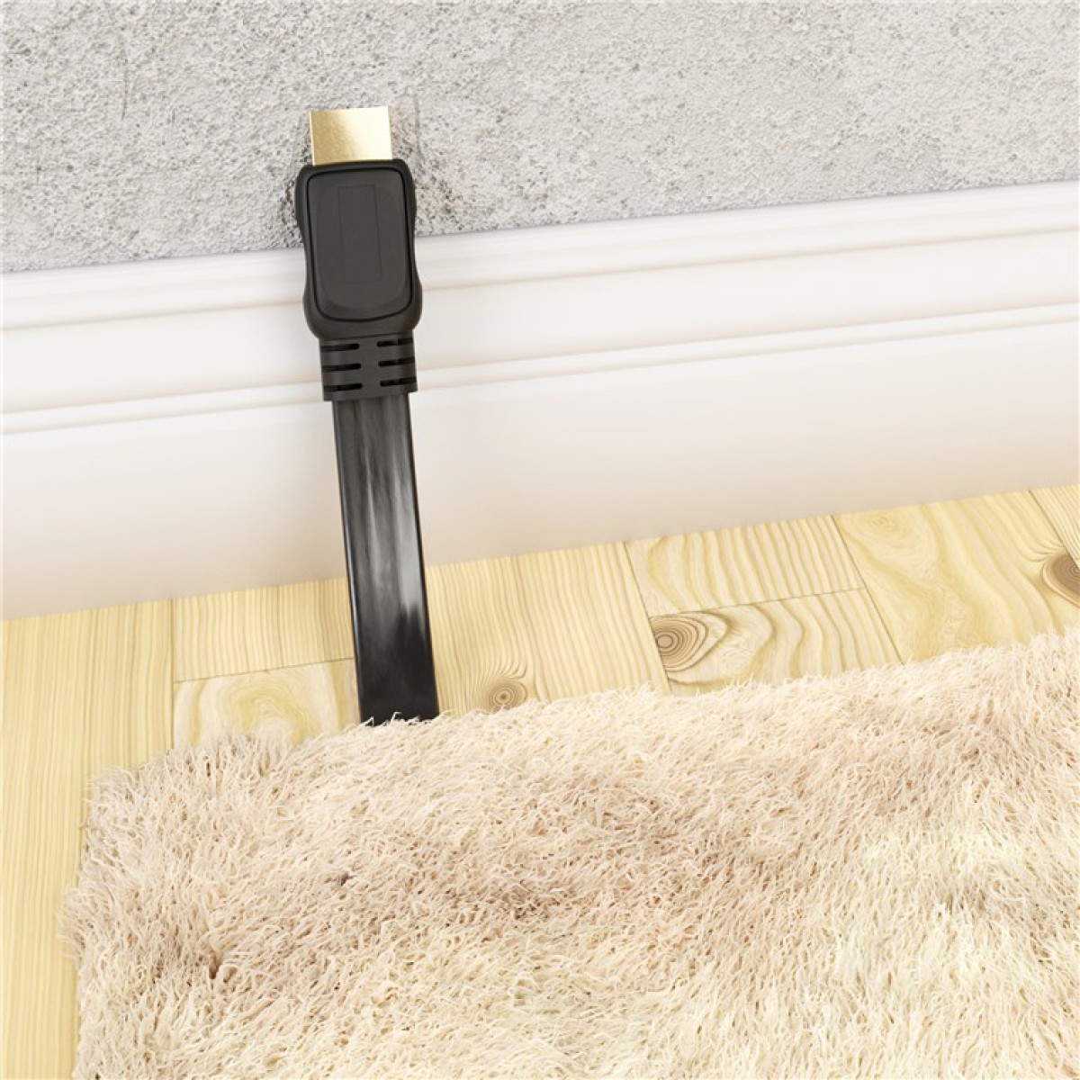 GOOBAY καλώδιο HDMI 77145 με Ethernet, flat, 8K/60Hz, 48 Gbps, 3m, μαύρο
