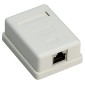 GOOBAY επιτοίχια πρίζα δικτύου 77634, 1 θύρα RJ45, CAT 6 STP, λευκή