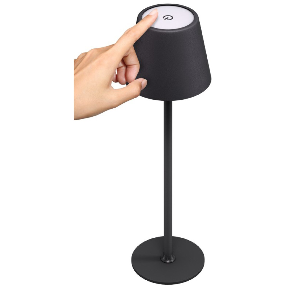 GOOBAY επιτραπέζιο φωτιστικό 77673, 3000K, dimmable, επαναφορτιζόμενο, μαύρο