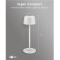 GOOBAY επιτραπέζιο φωτιστικό 77676, 3000K, dimmable, επαναφορτιζόμενο, λευκό