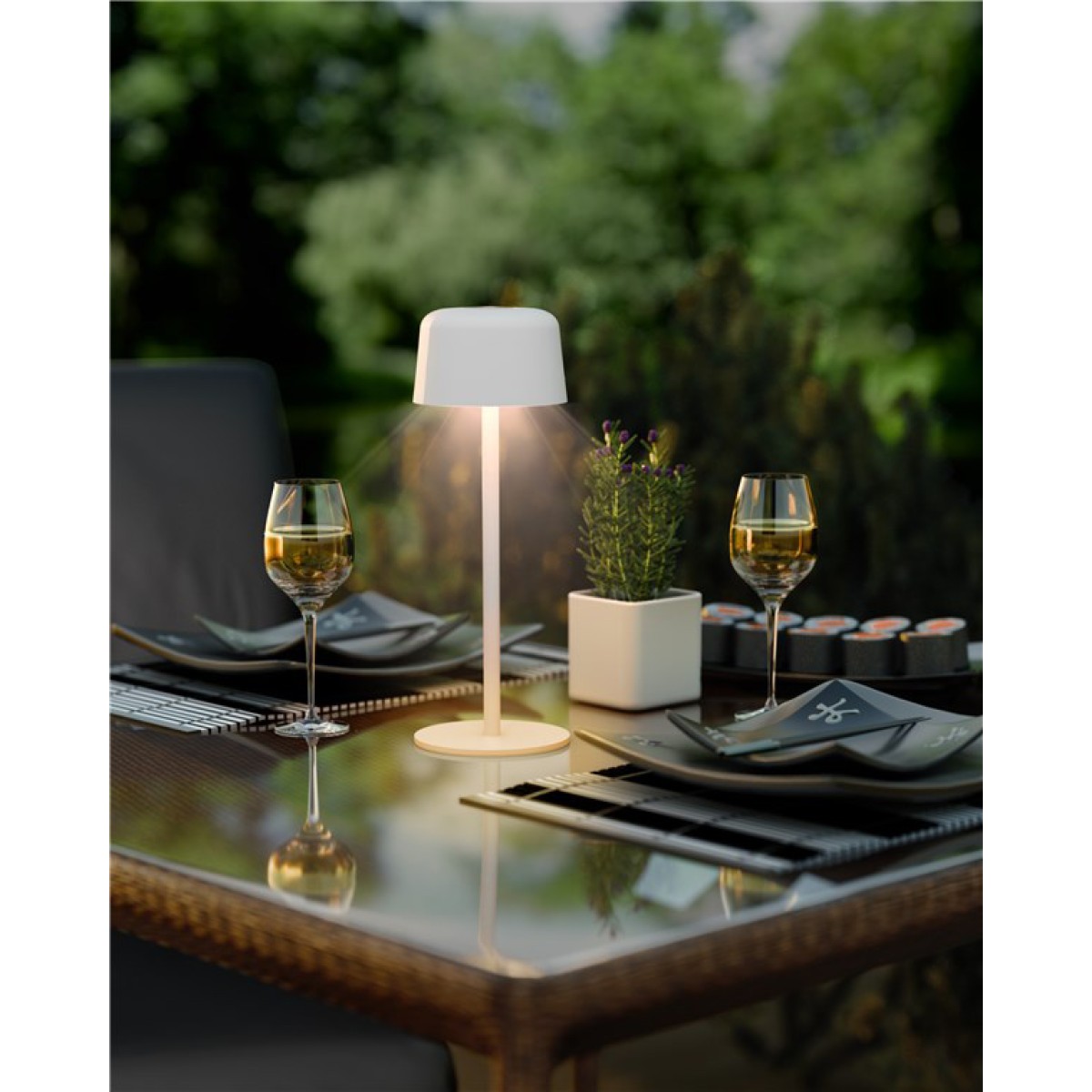 GOOBAY επιτραπέζιο φωτιστικό 77676, 3000K, dimmable, επαναφορτιζόμενο, λευκό