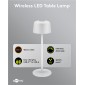 GOOBAY επιτραπέζιο φωτιστικό 77676, 3000K, dimmable, επαναφορτιζόμενο, λευκό