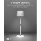 GOOBAY επιτραπέζιο φωτιστικό 77676, 3000K, dimmable, επαναφορτιζόμενο, λευκό