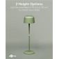 GOOBAY επιτραπέζιο φωτιστικό 77677, 3000K, dimmable, επαναφορτιζόμενο, πράσινο