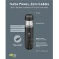 GOOBAY 2 σε 1 σκουπάκι χειρός & air duster 77829, 120W, 6000mAh, μαύρο