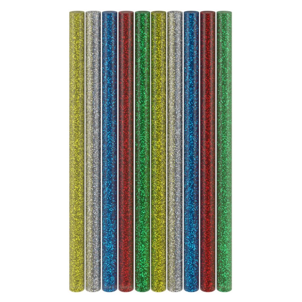 GOOBAY ράβδοι σιλικόνης 77855, Φ11mm x 200mm, glitter διάφορα χρώματα, 10τμχ