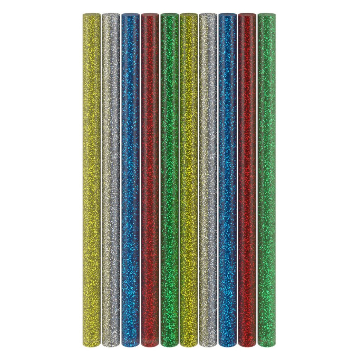 GOOBAY ράβδοι σιλικόνης 77855, Φ11mm x 200mm, glitter διάφορα χρώματα, 10τμχ