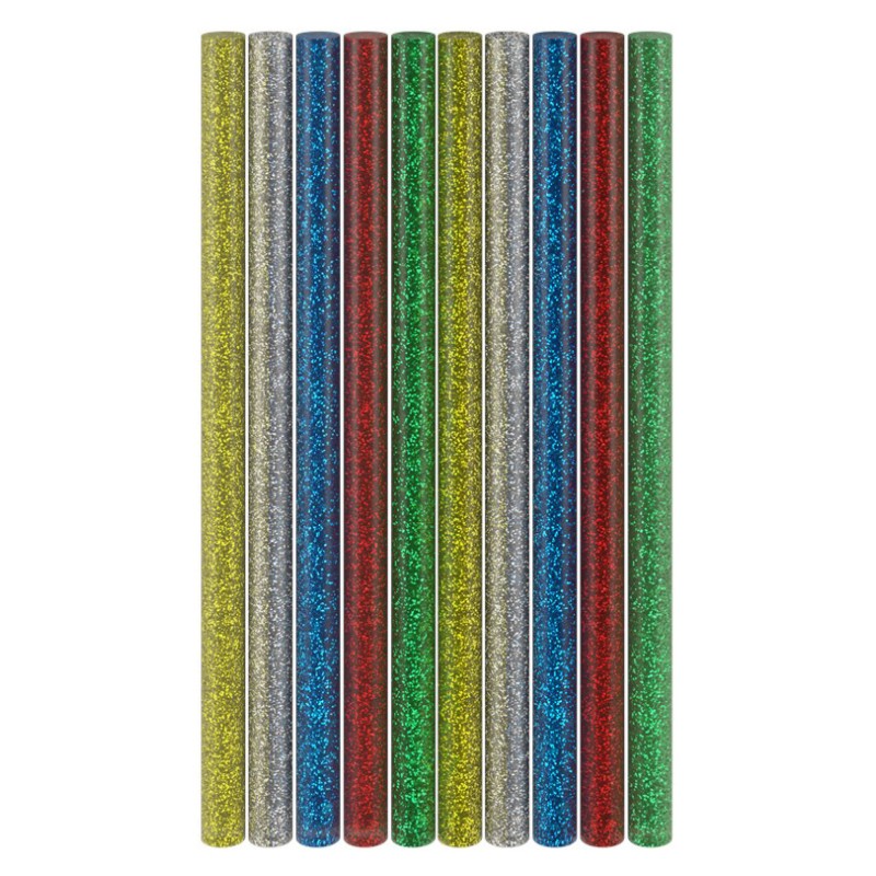 GOOBAY ράβδοι σιλικόνης 77855, Φ11mm x 200mm, glitter διάφορα χρώματα, 10τμχ