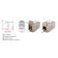 GOOBAY Keystone module RJ45 77942, CAT 6A STP, slim & short, toolfree, ασημί
