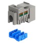 GOOBAY Keystone module RJ45 77951, CAT 6A UTP, slim & short, toolfree, γκρι