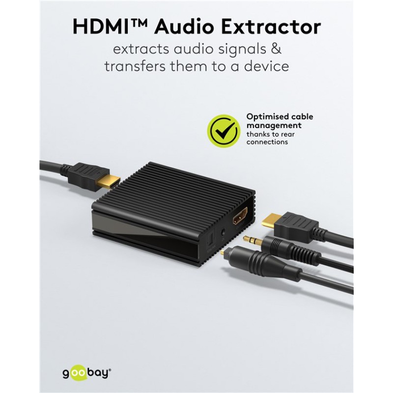 GOOBAY HDMI audio extractor 79138, 4K/30Hz, μαύρο