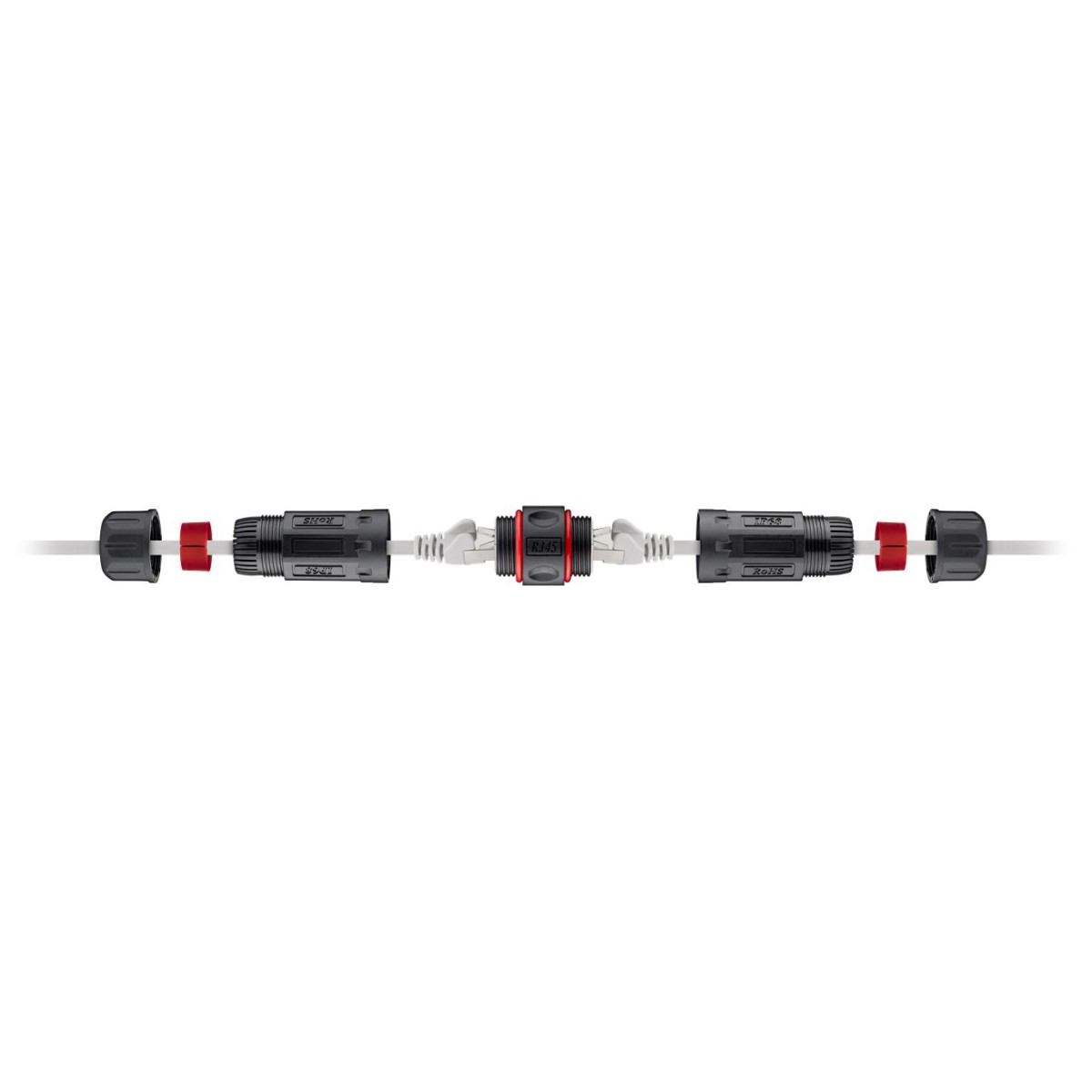 GOOBAY αδιάβροχος σύνδεσμος RJ45 Cat.6 79566, IP68, μαύρο