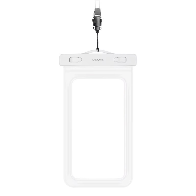 USAMS αδιάβροχη θήκη smartphone US-YD011, έως 7", IPX8, λευκή