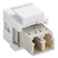 GOOBAY Keystone module οπτικής ίνας 80000, 2x LC-Duplex, λευκό