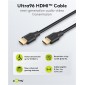 GOOBAY καλώδιο HDMI 2.2 80091, 16K/60Hz, 96 Gbps, 1m, μαύρο