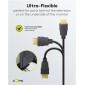 GOOBAY καλώδιο HDMI 80101 με Ethernet, soft, 4K/60Hz, 18 Gbps, 1m, μαύρο