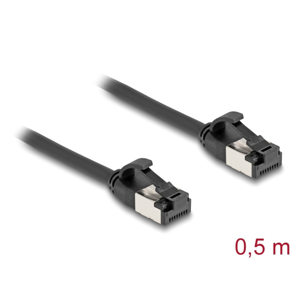 DELOCK καλώδιο δικτύου 80182, CAT 8.1 U/FTP, 40Gbps, 0.50m, μαύρο